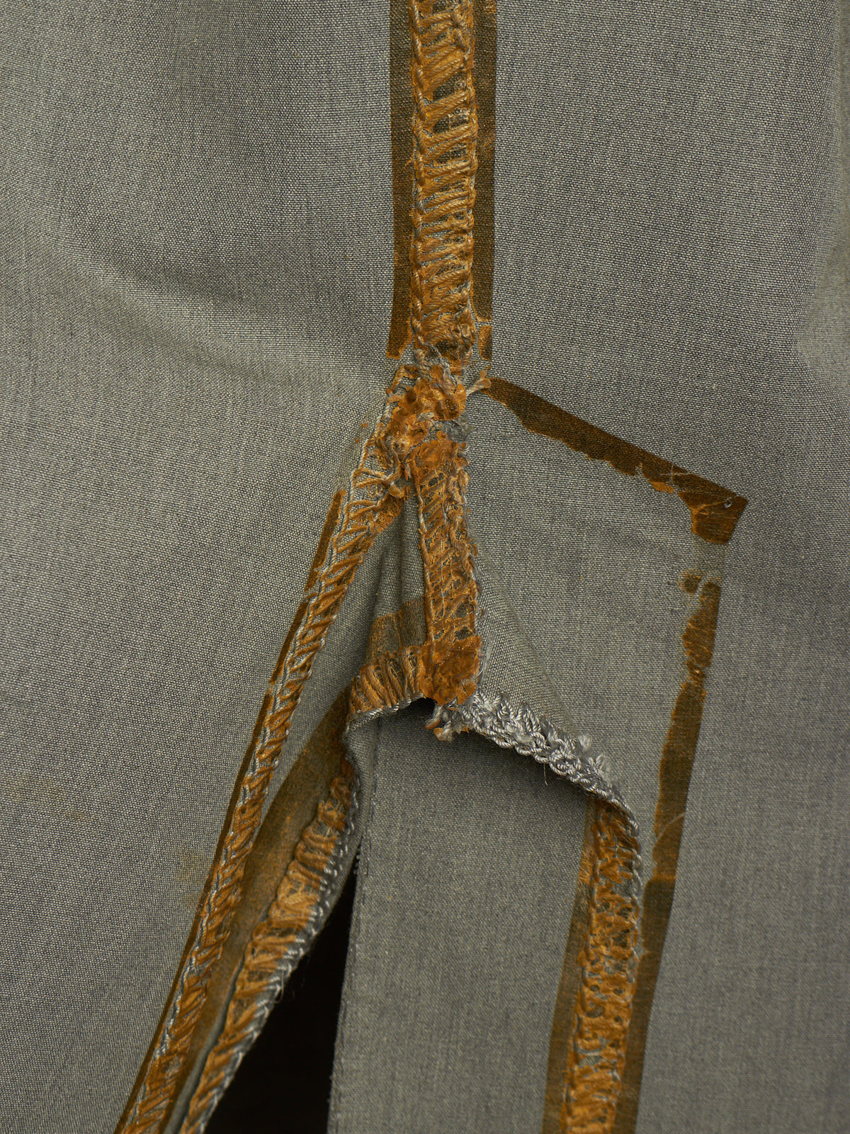 Carol Christian Poell 'GM/2622B CORAWO/7' Grey Visible Meltlock Unlined Dead-End Long Blazer