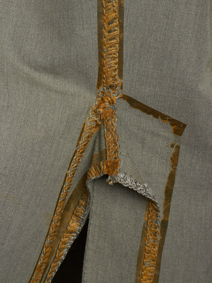 Carol Christian Poell 'GM/2622B CORAWO/7' Grey Visible Meltlock Unlined Dead-End Long Blazer