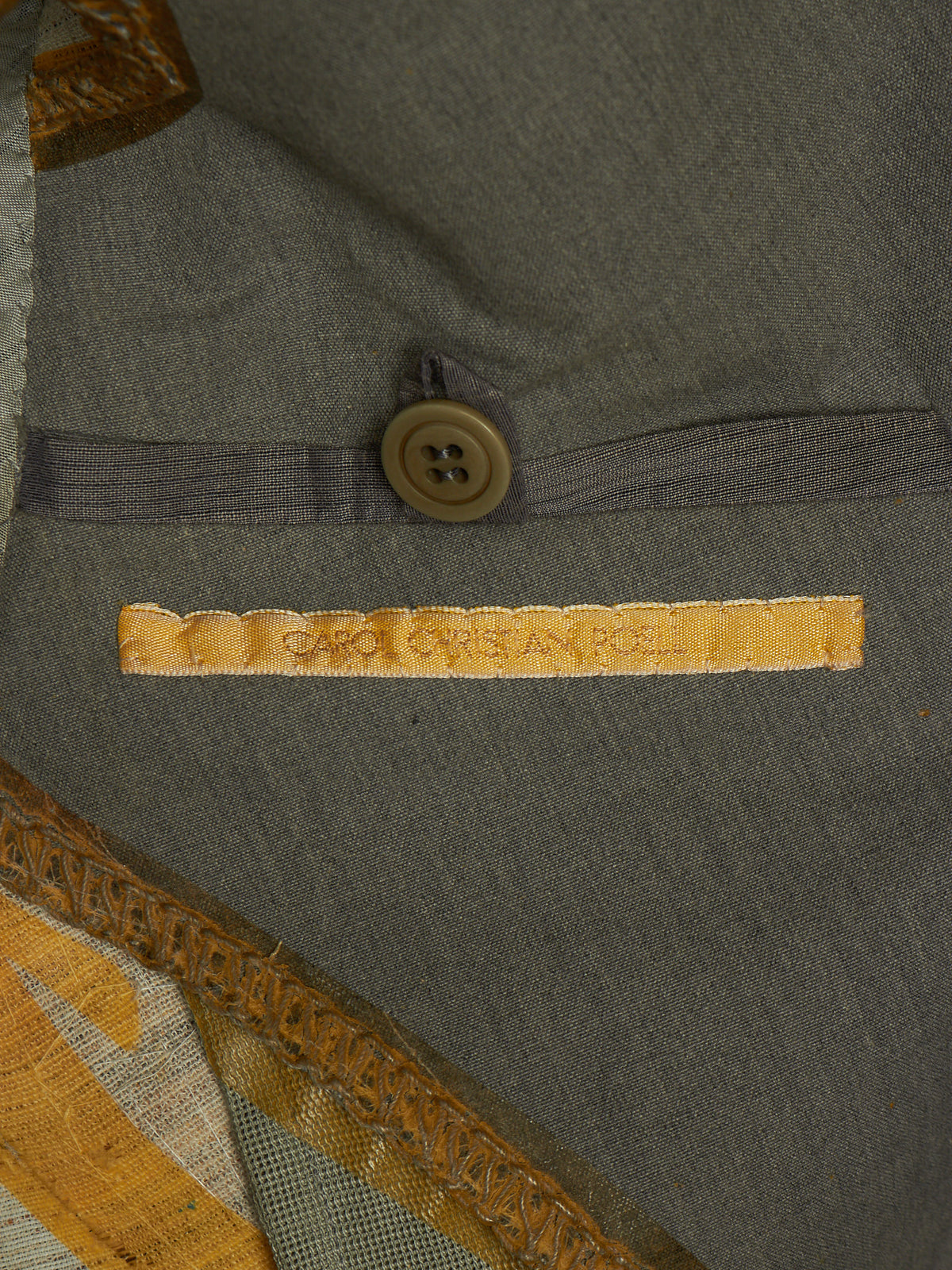 Carol Christian Poell 'GM/2622B CORAWO/7' Grey Visible Meltlock Unlined Dead-End Long Blazer