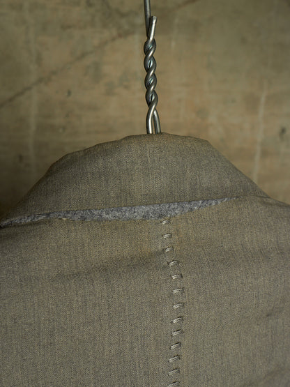 Carol Christian Poell 'GM/2622B CORAWO/7' Grey Visible Meltlock Unlined Dead-End Long Blazer