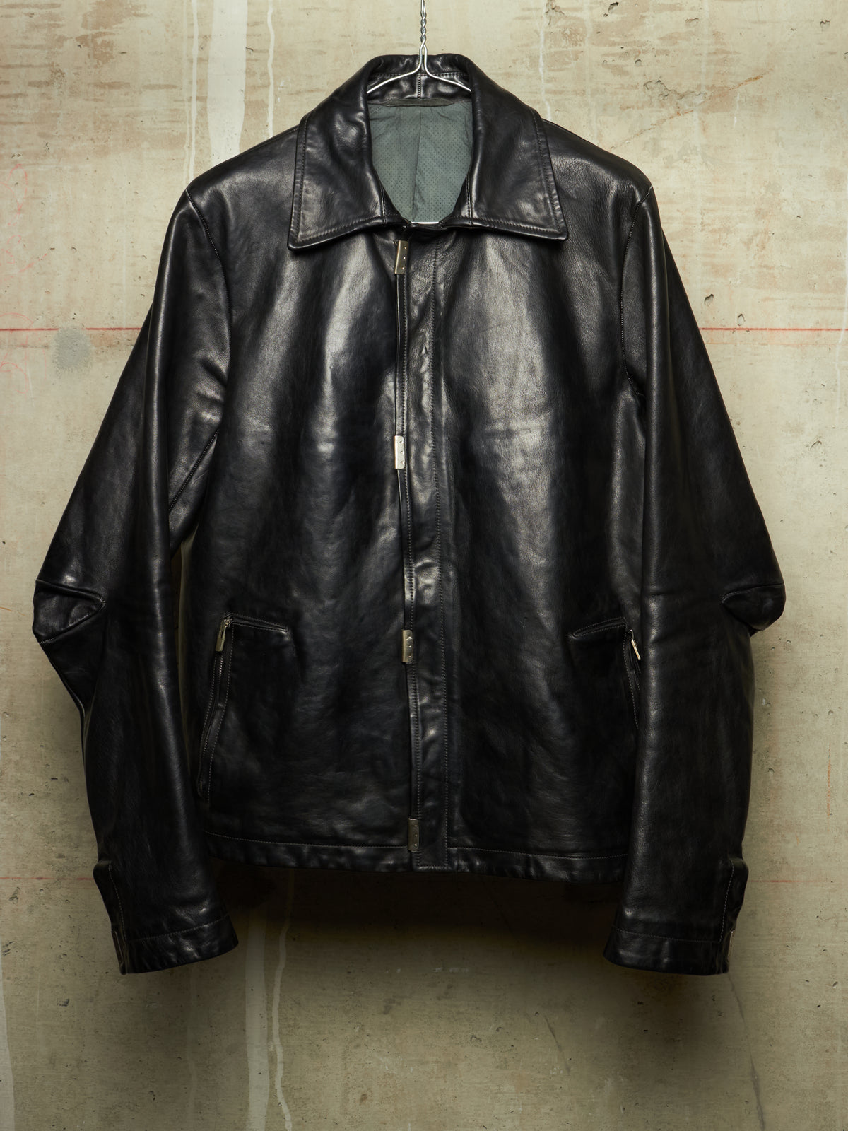 Carol Christian Poell ‘LM/2498 CORS-PTC/010’ Object-dyed Lined Scarstitch Horse Leather Jacket (Size 48)