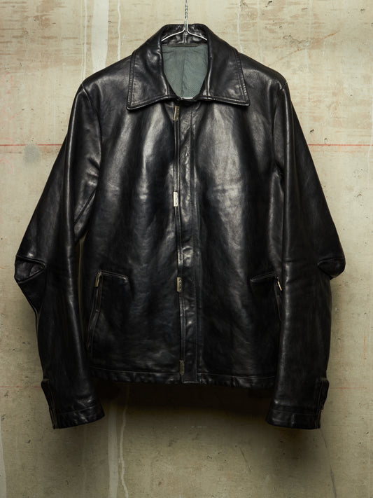 Carol Christian Poell ‘LM/2498 CORS-PTC/010’ Object-dyed Lined Scarstitch Horse Leather Jacket (Size 48)