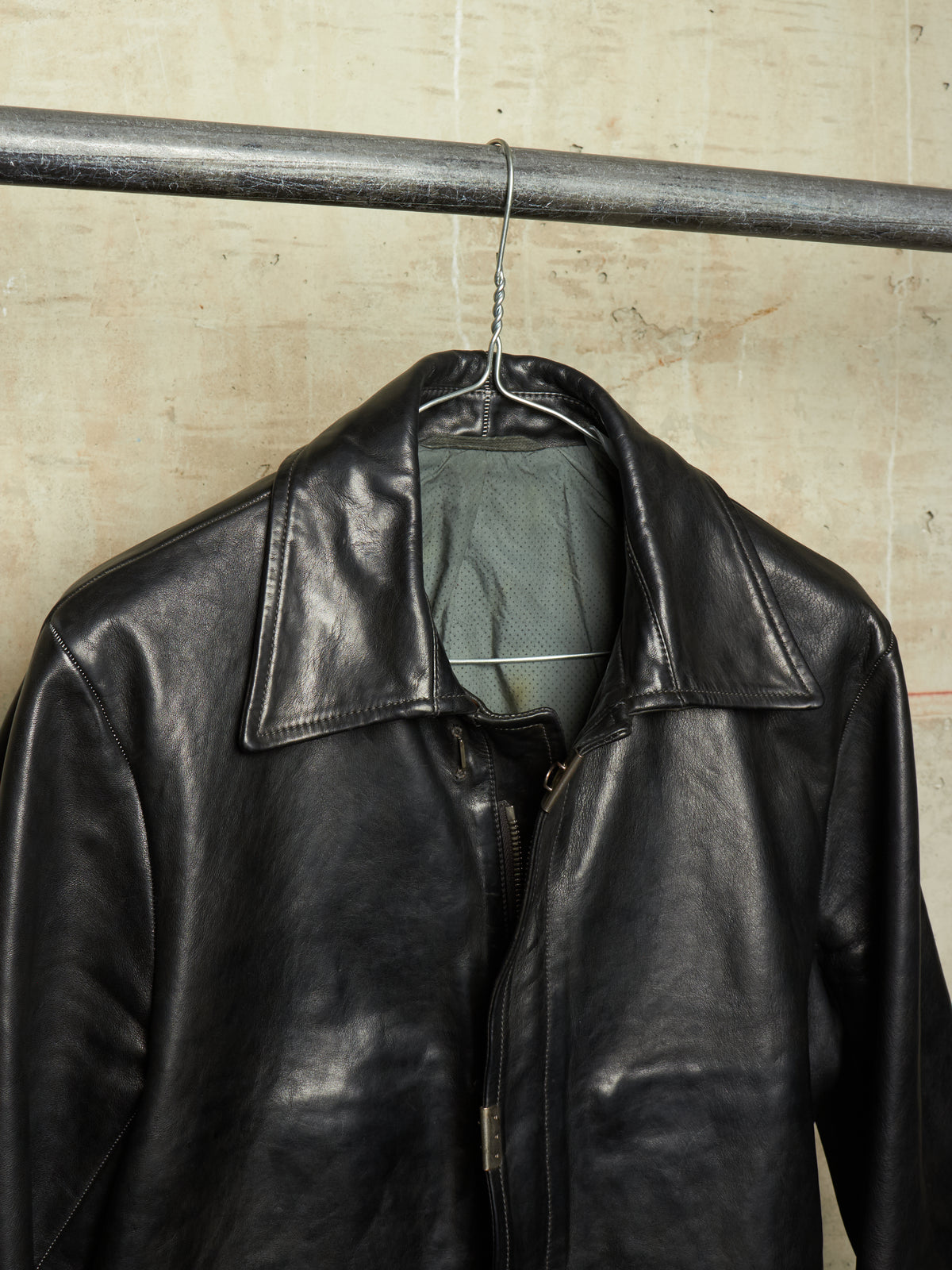 Carol Christian Poell ‘LM/2498 CORS-PTC/010’ Object-dyed Lined Scarstitch Horse Leather Jacket (Size 48)