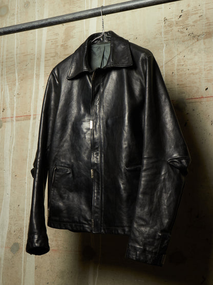 Carol Christian Poell ‘LM/2498 CORS-PTC/010’ Object-dyed Lined Scarstitch Horse Leather Jacket (Size 48)