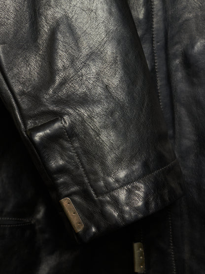Carol Christian Poell ‘LM/2498 CORS-PTC/010’ Object-dyed Lined Scarstitch Horse Leather Jacket (Size 48)