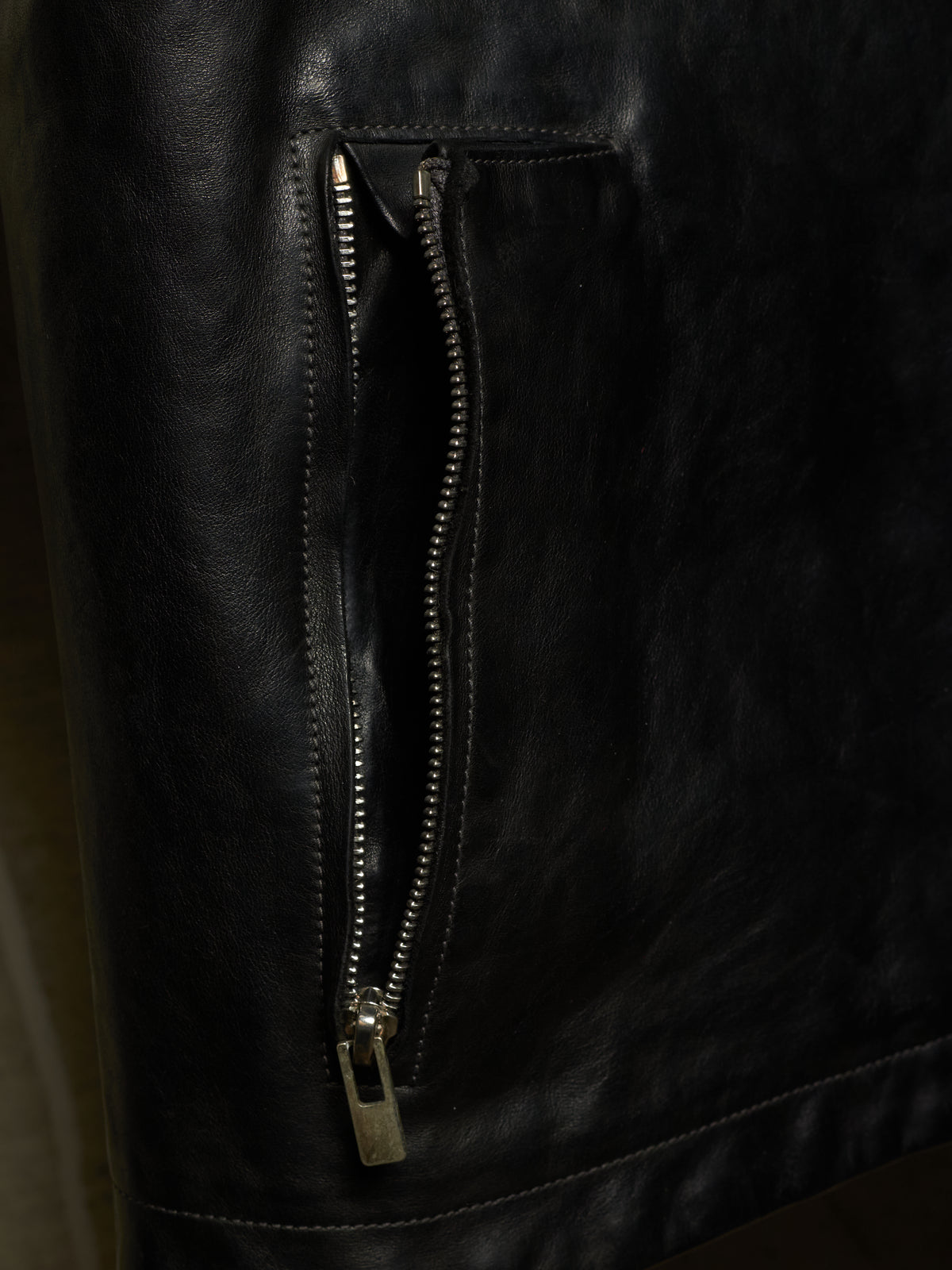 Carol Christian Poell ‘LM/2498 CORS-PTC/010’ Object-dyed Lined Scarstitch Horse Leather Jacket (Size 48)