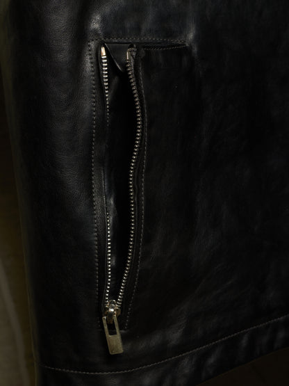Carol Christian Poell ‘LM/2498 CORS-PTC/010’ Object-dyed Lined Scarstitch Horse Leather Jacket (Size 48)