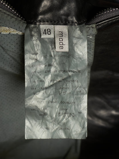 Carol Christian Poell ‘LM/2498 CORS-PTC/010’ Object-dyed Lined Scarstitch Horse Leather Jacket (Size 48)