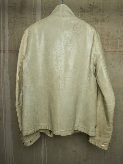 Carol Christian Poell 'LM/2599 BIAS-PTC/33' High Neck Bison Leather Jacket