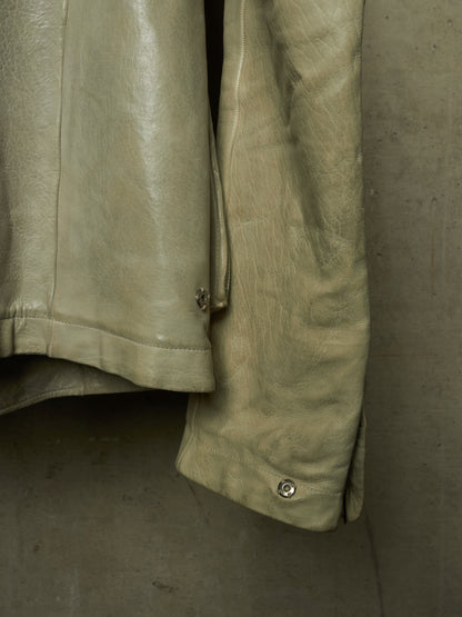 Carol Christian Poell 'LM/2599 BIAS-PTC/33' High Neck Bison Leather Jacket