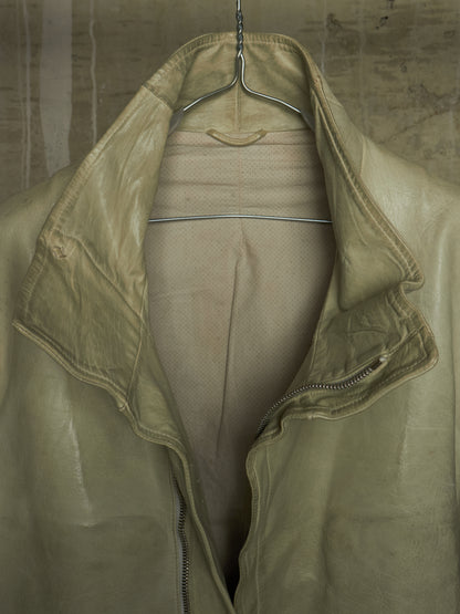 Carol Christian Poell 'LM/2599 BIAS-PTC/33' High Neck Bison Leather Jacket