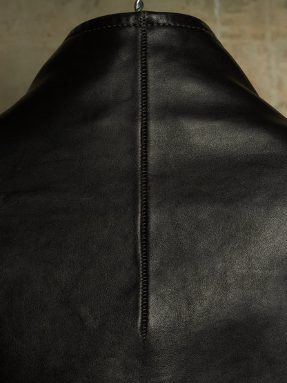 Carol Christian Poell 'LM/2599GP CORS-PTC/010' Object-dyed Lined Arthostic Titanium Elbow Horse Leather Jacket