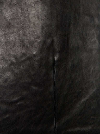 Carol Christian Poell 'LM/2599GP CORS-PTC/010' Object-dyed Lined Arthostic Titanium Elbow Horse Leather Jacket