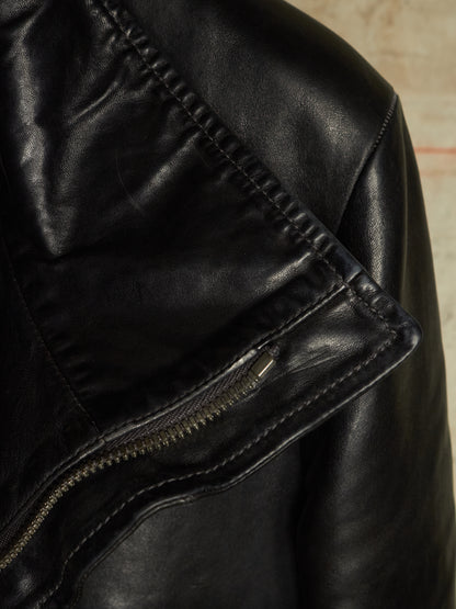 Carol Christian Poell 'LM/2599GP CORS-PTC/010' Object-dyed Lined Arthostic Titanium Elbow Horse Leather Jacket