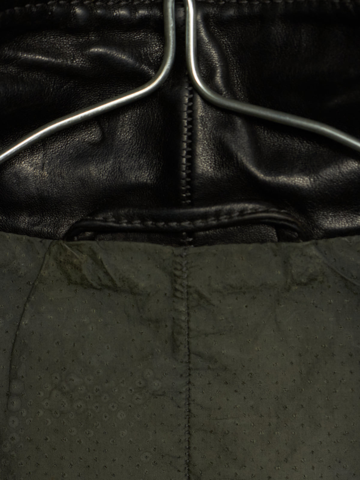 Carol Christian Poell 'LM/2599GP CORS-PTC/010' Object-dyed Lined Arthostic Titanium Elbow Horse Leather Jacket
