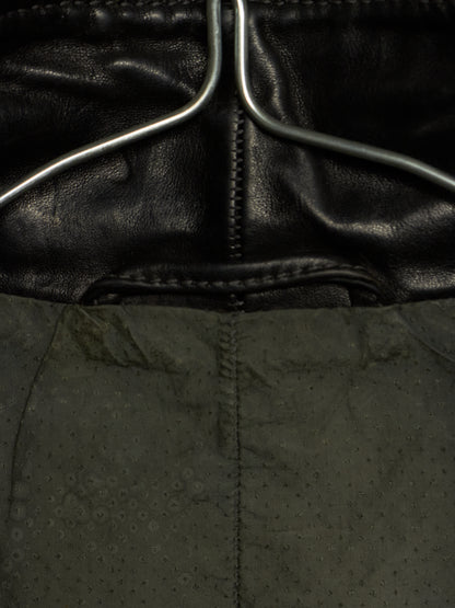 Carol Christian Poell 'LM/2599GP CORS-PTC/010' Object-dyed Lined Arthostic Titanium Elbow Horse Leather Jacket