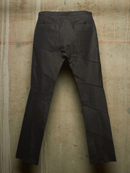 Carol Christian Poell 'PM/2504 SPLINTER/9' Grey Chain Seam Classic Spiral Pants