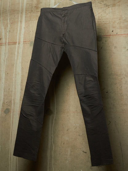 Carol Christian Poell 'PM/2504 SPLINTER/9' Grey Chain Seam Classic Spiral Pants