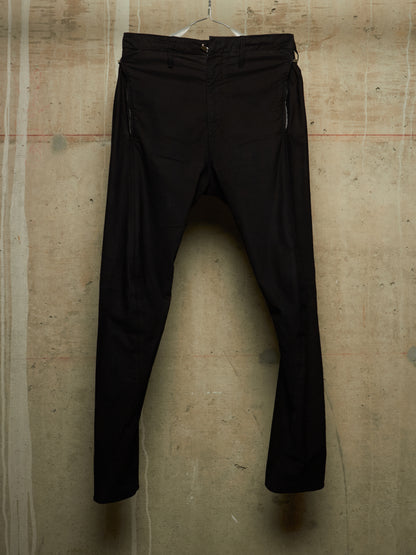 Carol Christian Poell 'PM/2671OD CORD-PTC/10' Object-dyed Visible Meltlock Front Zip Trousers
