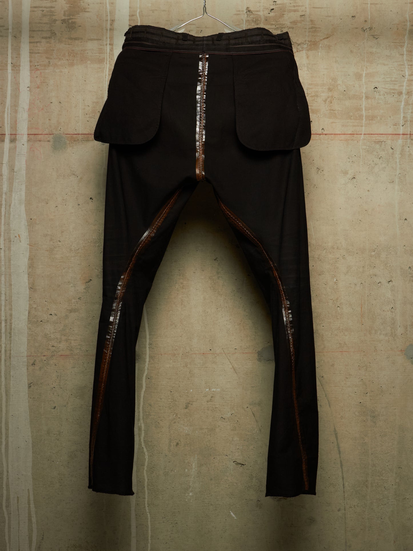 Carol Christian Poell 'PM/2671OD CORD-PTC/10' Object-dyed Visible Meltlock Front Zip Trousers