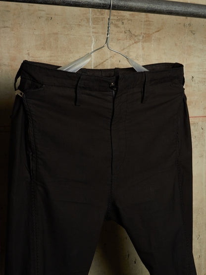 Carol Christian Poell 'PM/2671OD CORD-PTC/10' Object-dyed Visible Meltlock Front Zip Trousers