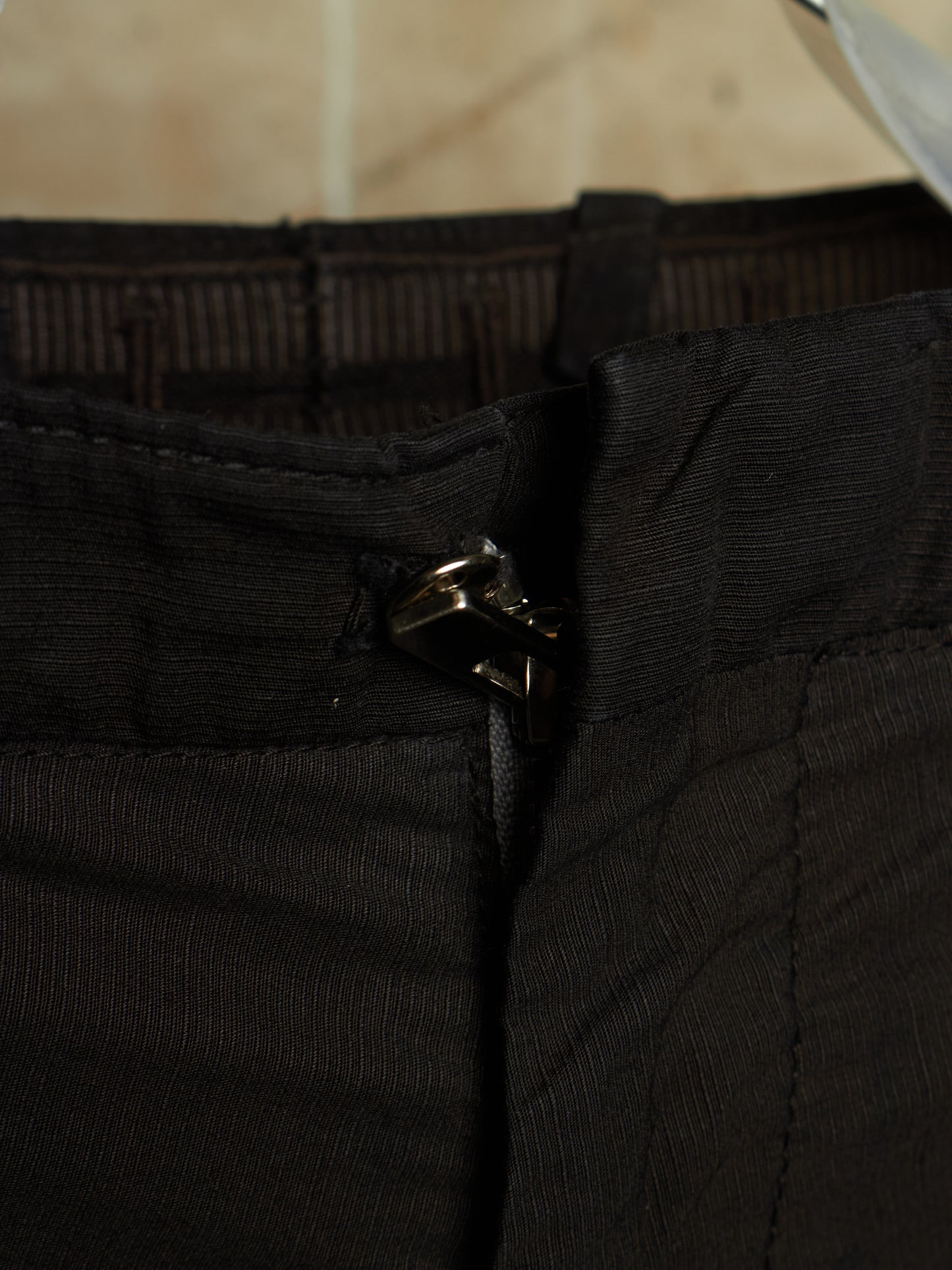 Carol Christian Poell 'PM/2671OD CORD-PTC/10' Object-dyed Visible Meltlock Front Zip Trousers