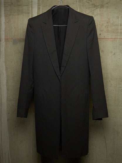 Carol Christian Poell SS00 Charcoal Grey Open-front Long Blazer