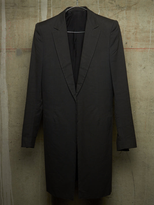 Carol Christian Poell SS00 Charcoal Grey Open-front Long Blazer