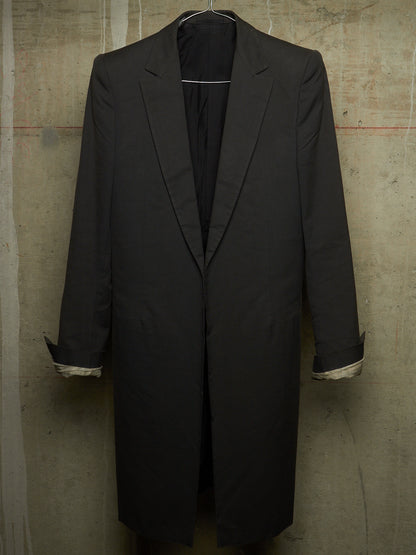 Carol Christian Poell SS00 Charcoal Grey Open-front Long Blazer
