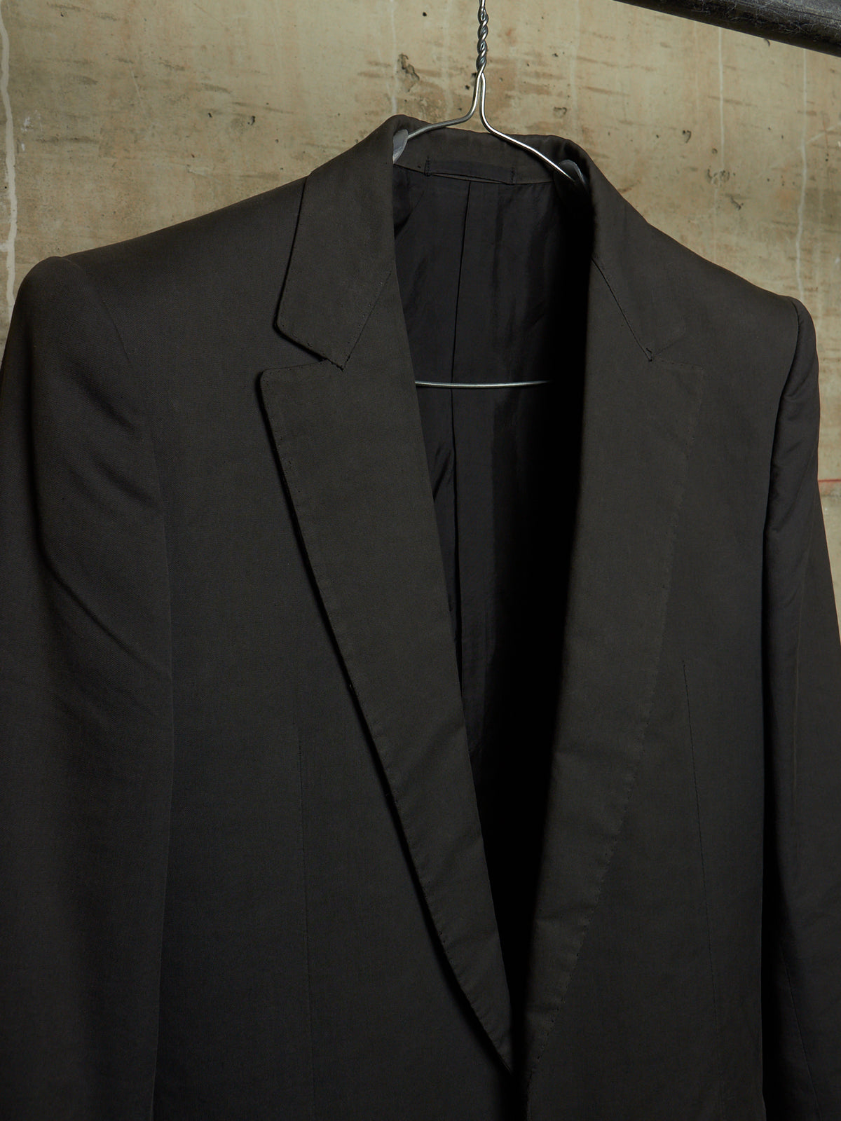 Carol Christian Poell SS00 Charcoal Grey Open-front Long Blazer