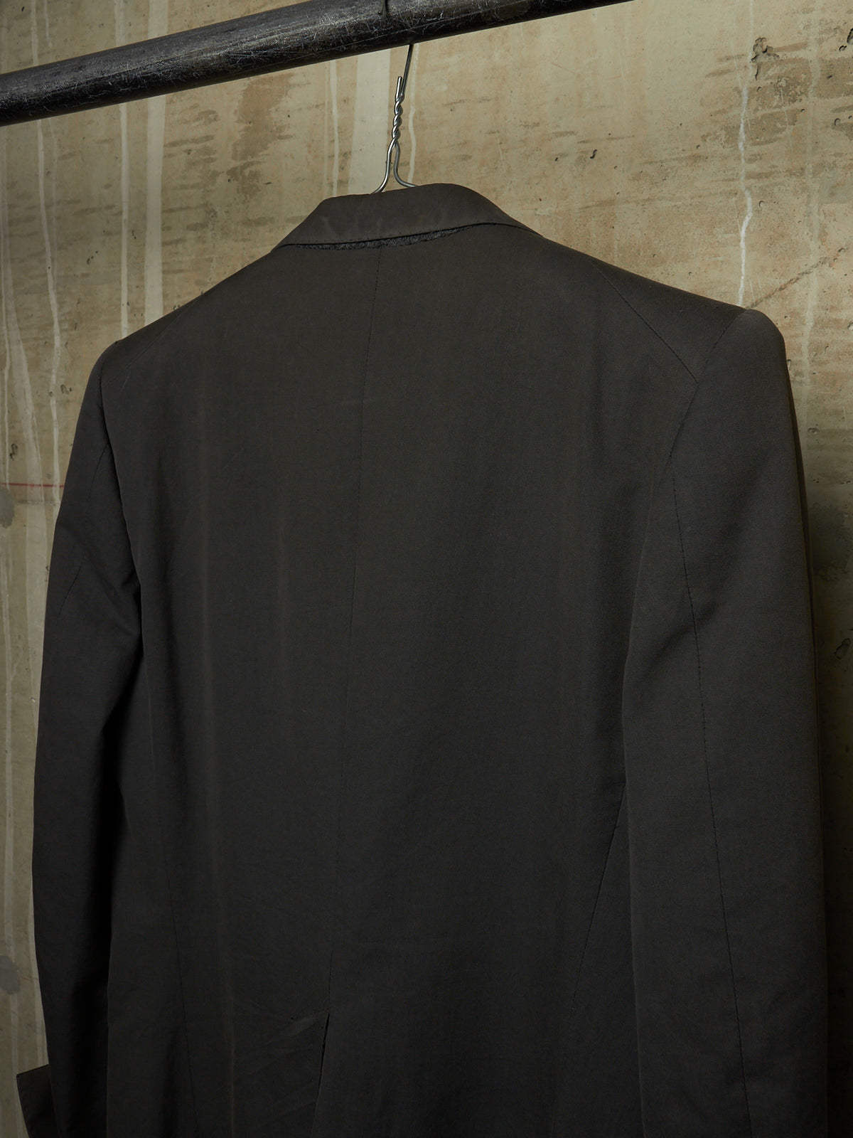 Carol Christian Poell SS00 Charcoal Grey Open-front Long Blazer