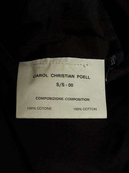 Carol Christian Poell SS00 Charcoal Grey Open-front Long Blazer