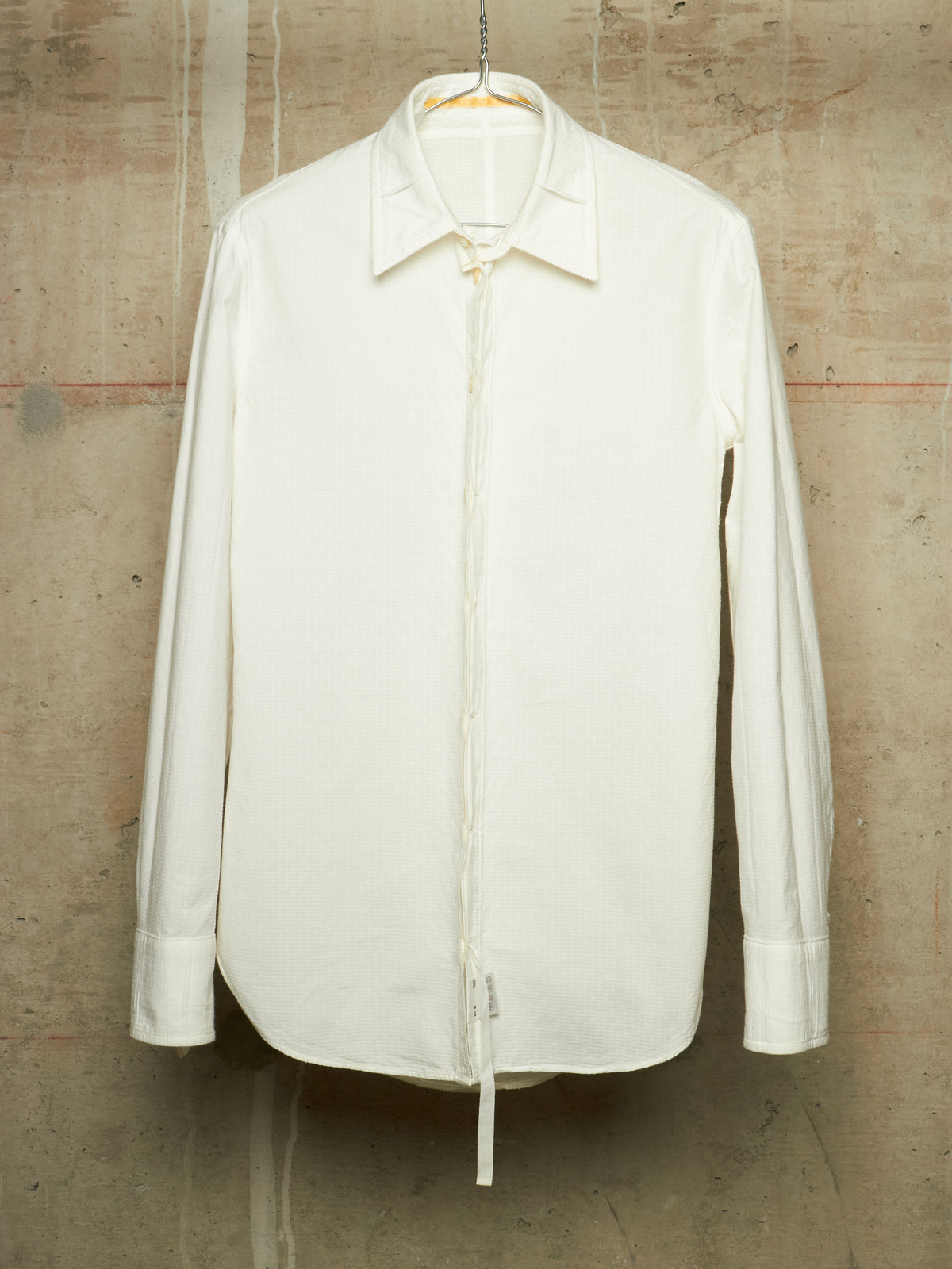 Carol Christian Poell SS01 "A Masculine Femininity" White Reversible Waffle Thread Shirt