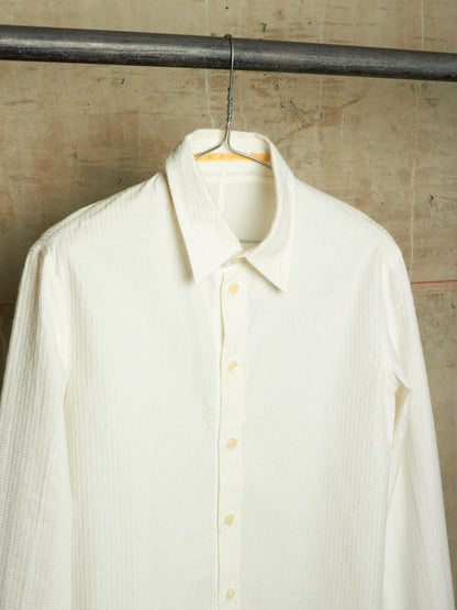 Carol Christian Poell SS01 "A Masculine Femininity" White Reversible Waffle Thread Shirt