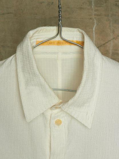 Carol Christian Poell SS01 "A Masculine Femininity" White Reversible Waffle Thread Shirt