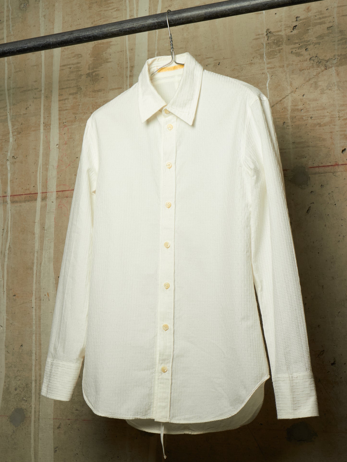 Carol Christian Poell SS01 "A Masculine Femininity" White Reversible Waffle Thread Shirt