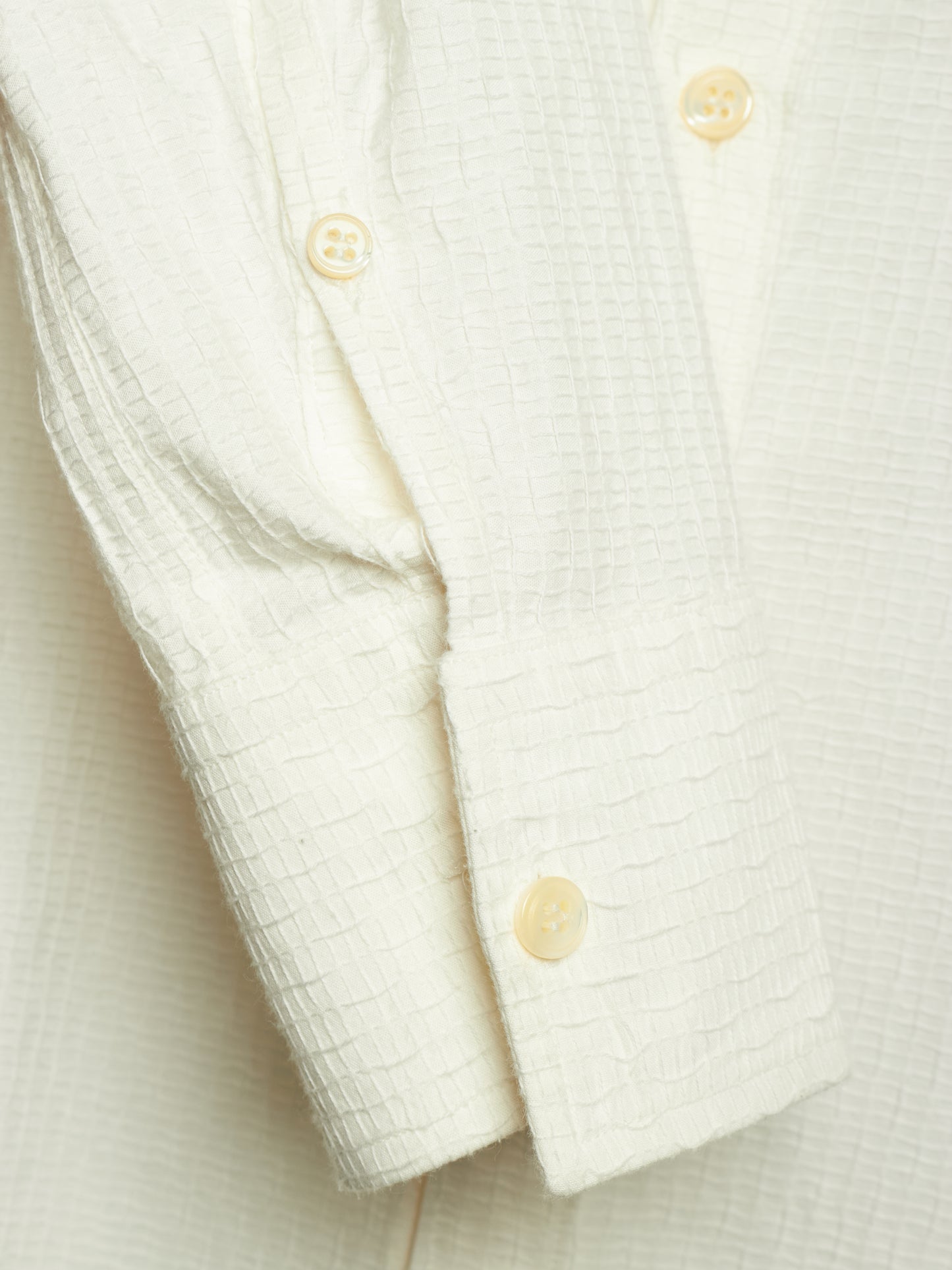 Carol Christian Poell SS01 "A Masculine Femininity" White Reversible Waffle Thread Shirt
