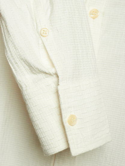 Carol Christian Poell SS01 "A Masculine Femininity" White Reversible Waffle Thread Shirt