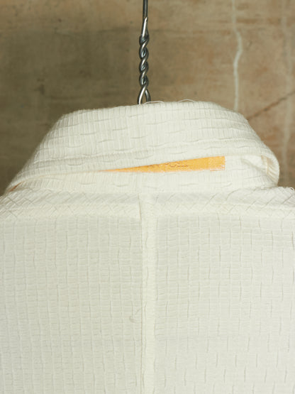 Carol Christian Poell SS01 "A Masculine Femininity" White Reversible Waffle Thread Shirt