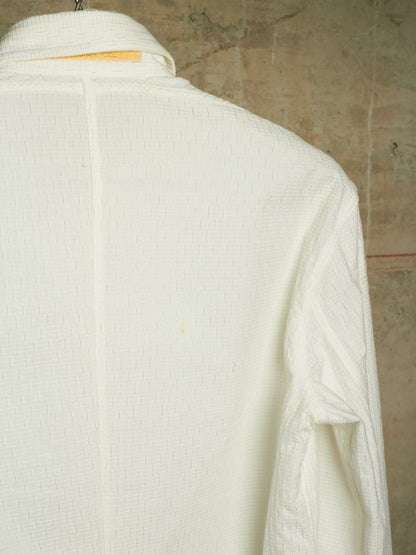 Carol Christian Poell SS01 "A Masculine Femininity" White Reversible Waffle Thread Shirt