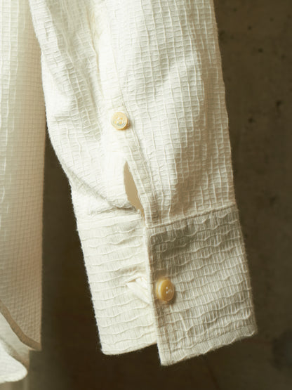Carol Christian Poell SS01 "A Masculine Femininity" White Reversible Waffle Thread Shirt