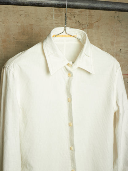 Carol Christian Poell SS01 "A Masculine Femininity" White Reversible Waffle Thread Shirt