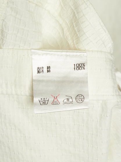 Carol Christian Poell SS01 "A Masculine Femininity" White Reversible Waffle Thread Shirt
