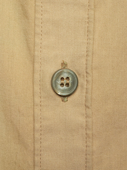 Carol Christian Poell SS04 "Mainstream Downstream" Khaki Cotton Frayed Collar Gloves Shirt