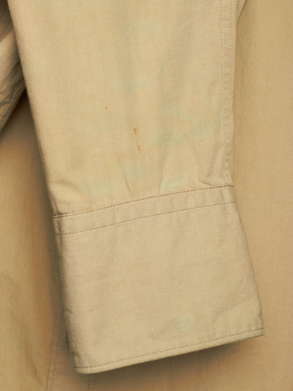 Carol Christian Poell SS04 "Mainstream Downstream" Khaki Cotton Frayed Collar Gloves Shirt