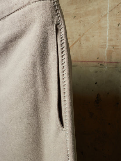 Carol Christian Poell SS05 "Dispossessed" MALE 'PM/1992 HUNDRET/3' Light Grey Overlock Silk Trousers