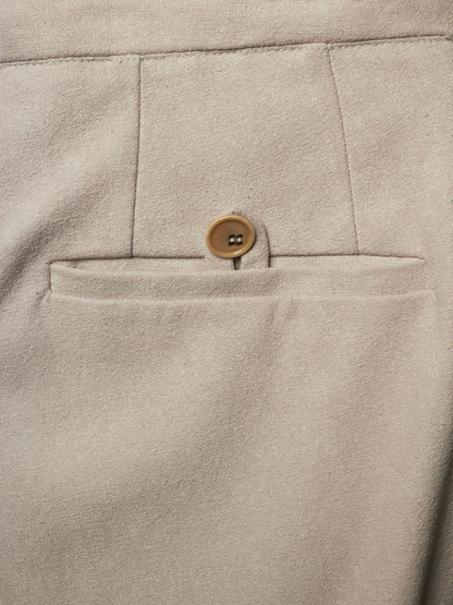 Carol Christian Poell SS05 "Dispossessed" MALE 'PM/1992 HUNDRET/3' Light Grey Overlock Silk Trousers