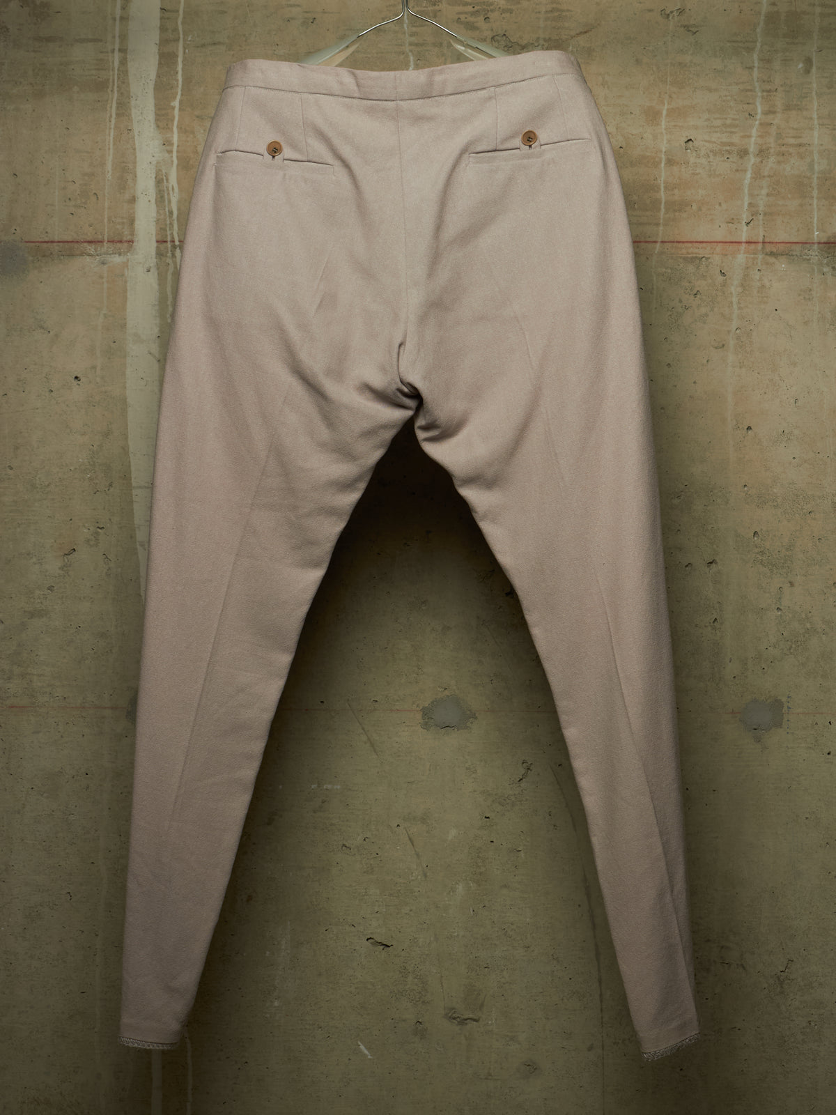 Carol Christian Poell SS05 "Dispossessed" MALE 'PM/1992 HUNDRET/3' Light Grey Overlock Silk Trousers