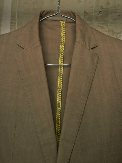 Carol Christian Poell SS06 'GM/2098 ORDER/7' Khaki Single Button Classic Blazer