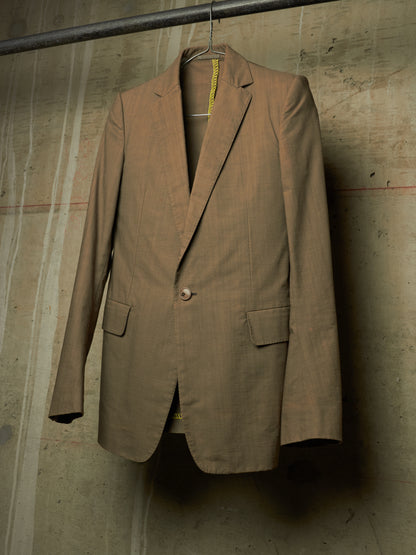 Carol Christian Poell SS06 'GM/2098 ORDER/7' Khaki Single Button Classic Blazer